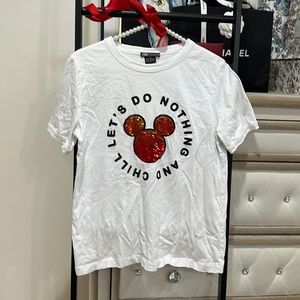 Zana disney mickey sequin t-shirt small